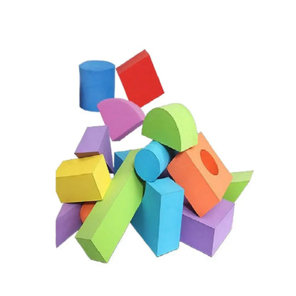 Wooden Building Blocks Set with Storage Bag Wooden Toys
