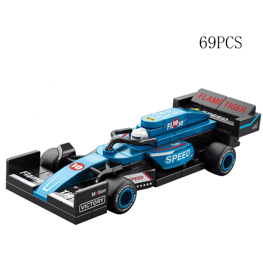 City Speed Racing MOC Car Sports Building Blocks Bricks Classic