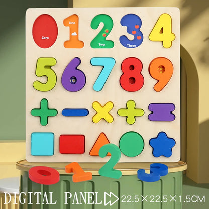 Alphabetic Arithmetic Number Geometric Shapes Educational Game Toy