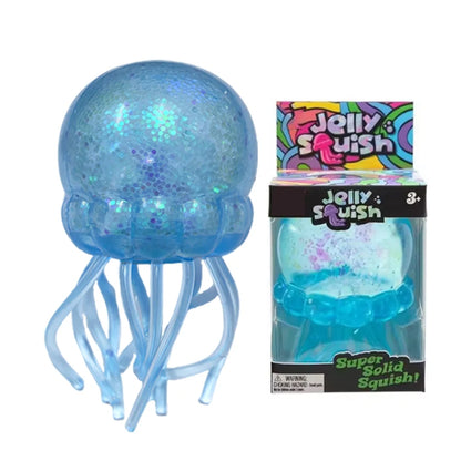 Glitter Octopus Squishy Glitter Jellyfish Squishy with Box Dumplings