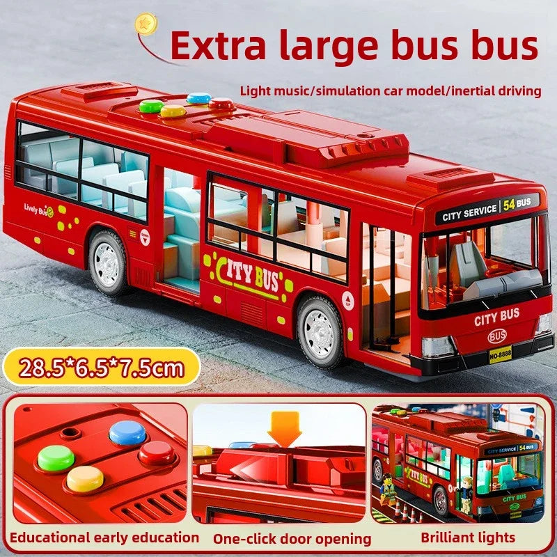 Extra Large City Bus Kids Toy with Lights Sounds