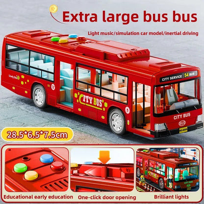 Extra Large City Bus Kids Toy with Lights Sounds