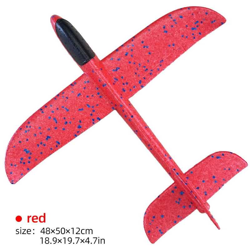 33/50CM Big Foam Plane Glider Hand Throw Airplane Light Inertial Bubble Planes