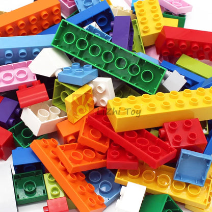 MOC Big Size Building Blocks Bricks Slope Windows Door Car