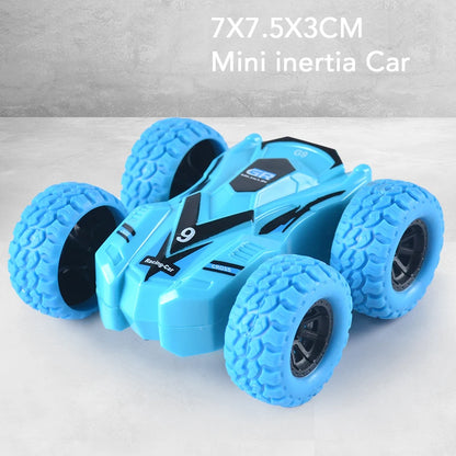 Mini Inertia Car Toys For Children Collision Automatic Turnover Double-Sided Running Car