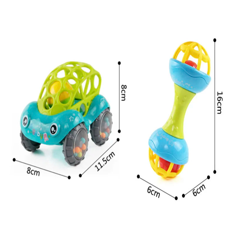 Baby Montessori Toys 0 6 12 Months Sensory Rattle Teether