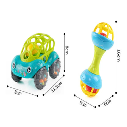 Baby Montessori Toys 0 6 12 Months Sensory Rattle Teether