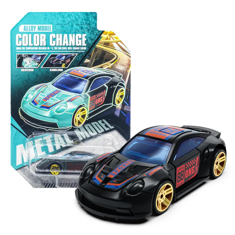 1:64 Color Change Alloy Car Toys for Kids Temperature Sensing Inertial Pull Back