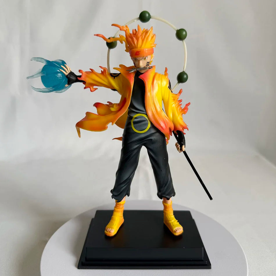 22cm Naruto Shippuden Anime Figure AK Uzumaki Naruto Uchiha Sasuke Action Model Pvc Statue