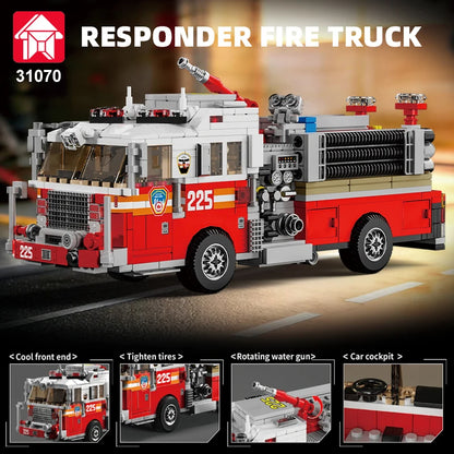 Le Yi 31070 American-style fire truck building toy city