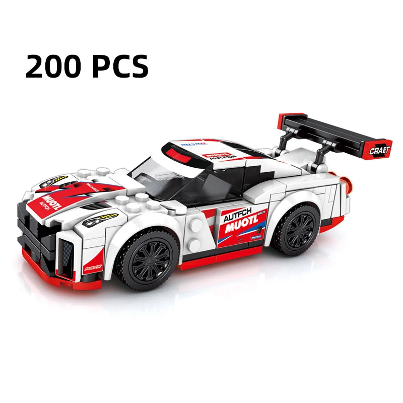 City Speed Racing MOC Car Sports Building Blocks Bricks Classic