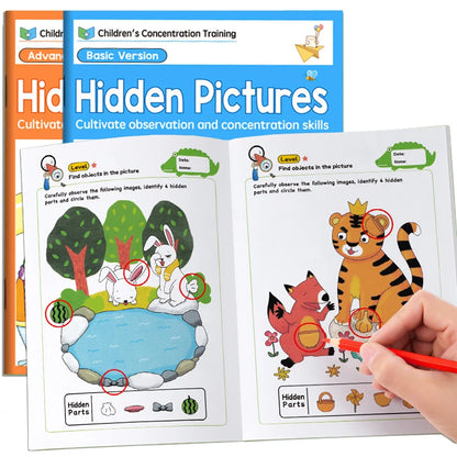Find Hidden Pictures Matching Game Montessori Kids Visual Tracking Concentration Trainting