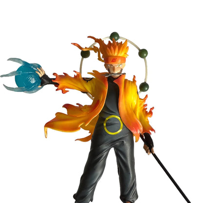 22cm Naruto Shippuden Anime Figure AK Uzumaki Naruto Uchiha Sasuke Action Model Pvc Statue