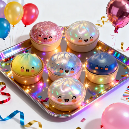Glitter Dumpling Squishy Pinch Slow Rebound Soft Decompress Mystery Pressure Ball