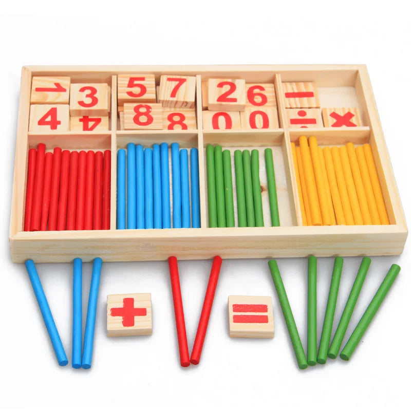 Montessori Educational Wooden Toys Children Baby Math Toys