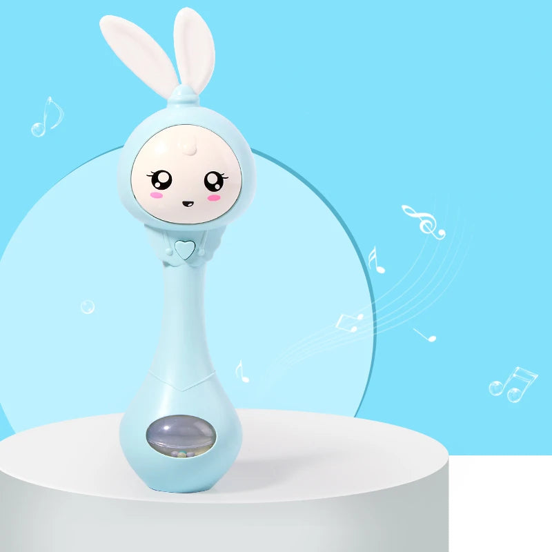 Music and Shine Rattle Toys Rabbit Intelligent Baby Rattles Smart Bunny