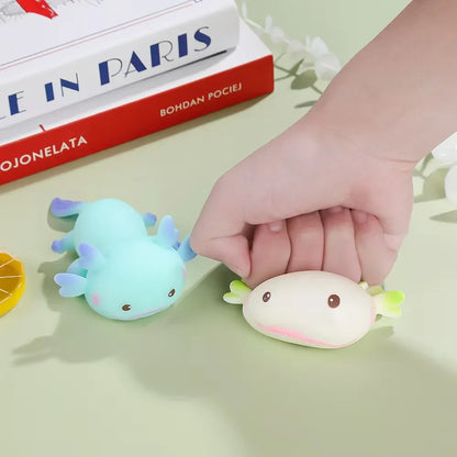1/4pcs Axolotl Squeeze Ball Cute Fish Relax Cartoon Antistress Squishy