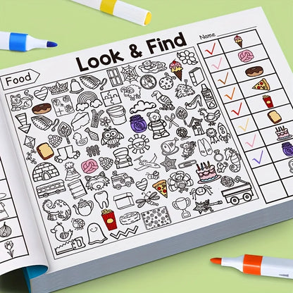 Look & Find Visual Puzzle Book for Kids with Color & Shape Search Activities