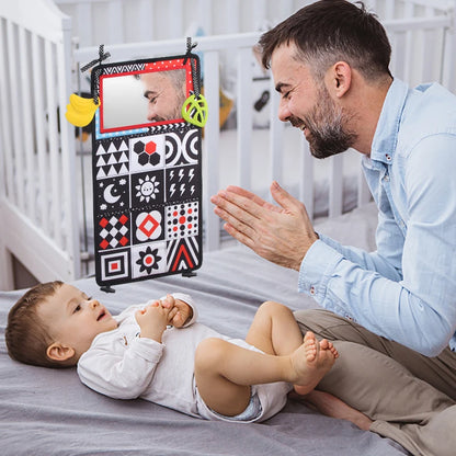 Black and White Baby Floor Mirror Tummy Time Sensory