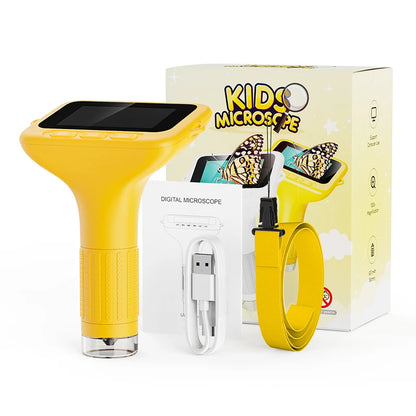 Microscope for Kids 3-Inch Eye-Protection LCD Screen Digital Microscope Scientific Educational Toys