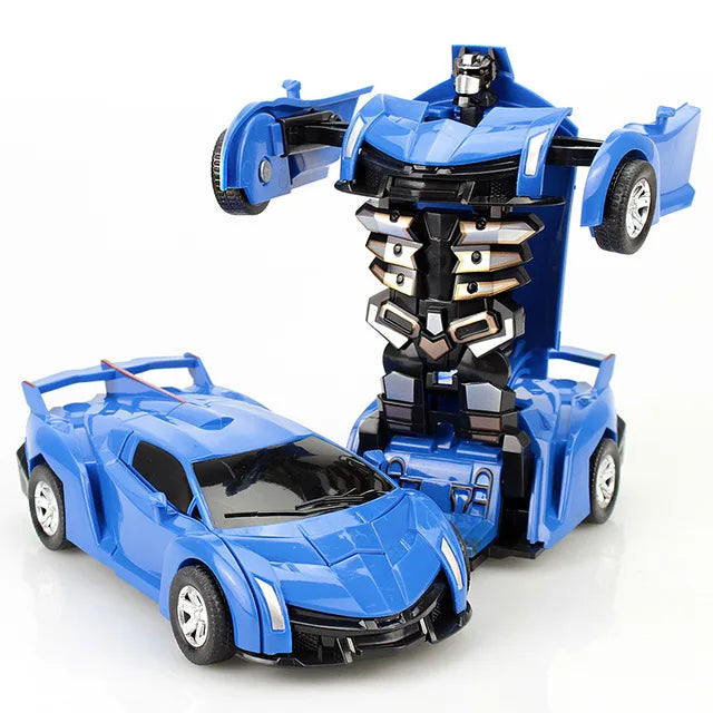 Mini 2 In 1 Car Toys One-key transformable Car Toys Automatic  Robot