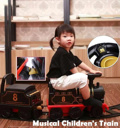 Electric Train Kids Riding Toy Ailway Can Carry Train Rail Car Train