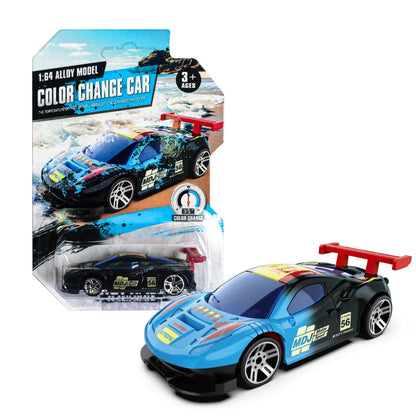 1:64 Color Change Alloy Car Toys for Kids Temperature Sensing Inertial Pull Back