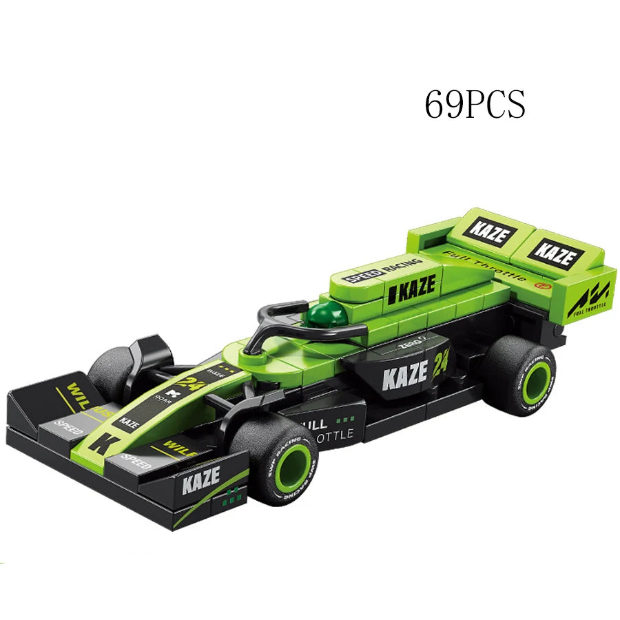 City Speed Racing MOC Car Sports Building Blocks Bricks Classic