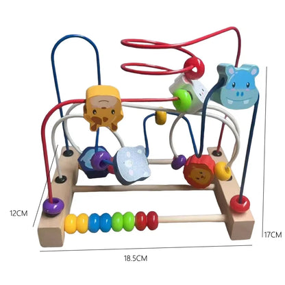 Wooden Roller Coaster Bead Maze Abacus Math Toys Toddler Early Educational Toys