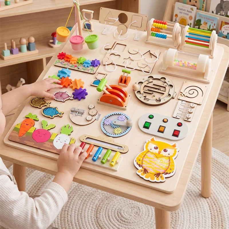 Premium Montessori Busy Board Accessories  Sensory Fine Motor Skills