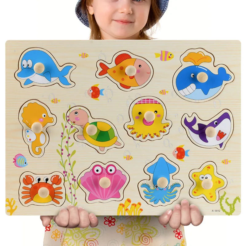 Wooden Puzzles Children Montessori Toys