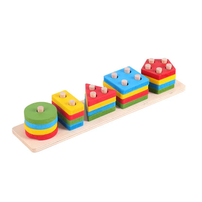 Montessori Toy Wooden Building Blocks Early Learning Educational Toys