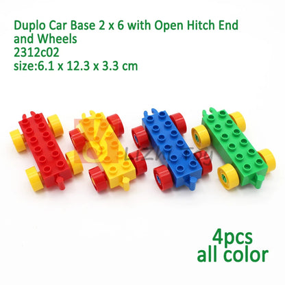 MOC Big Size Building Blocks Bricks Slope Windows Door Car