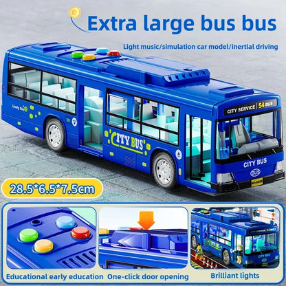 Extra Large City Bus Kids Toy with Lights Sounds