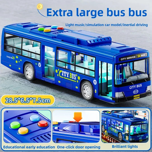 Extra Large City Bus Kids Toy with Lights Sounds