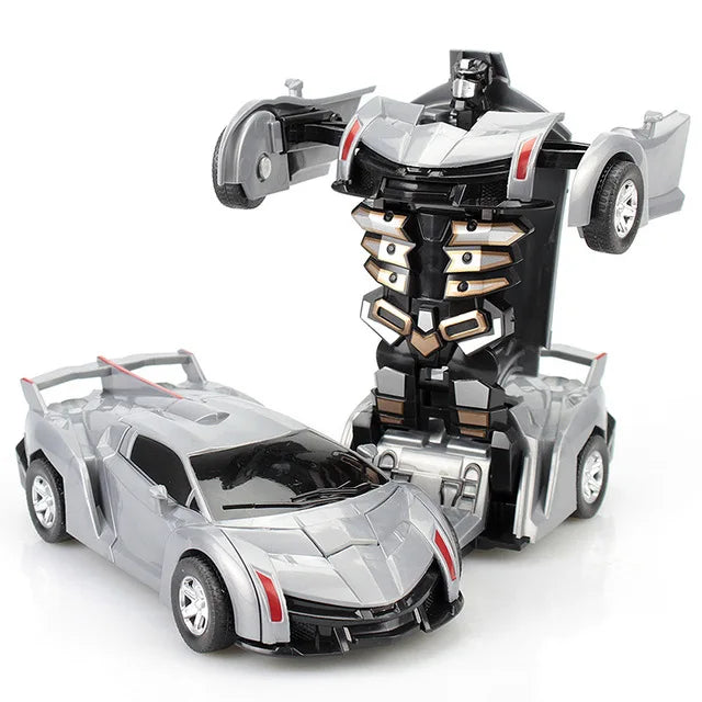 Mini 2 In 1 Car Toys One-key transformable Car Toys Automatic  Robot