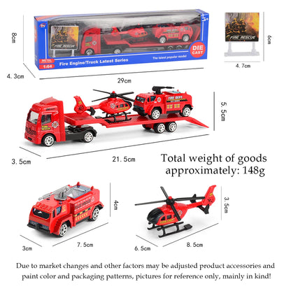 Mini Trailer Truck Toy, Alloy Plastic Construction Vehicle Truck