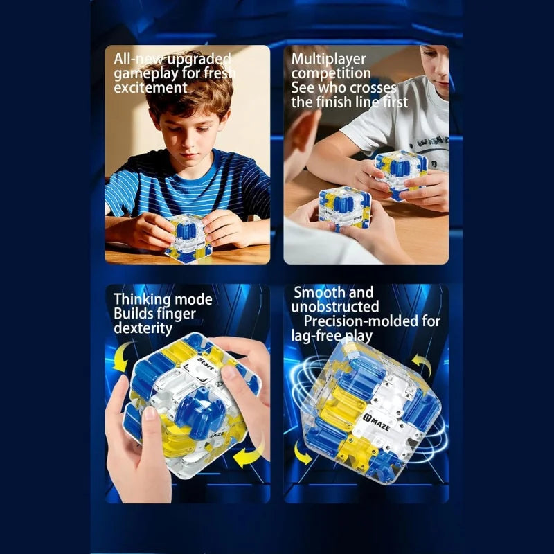 Novelty Fun 3D Maze Ball Interactive Puzzle Roller Cube STEM Learning Toy