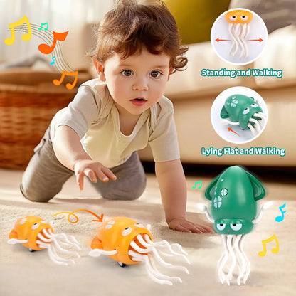 Kids Electronic Pet Toys Dancing Octopus&Duck Musical Penguin Baby Crawling Toys