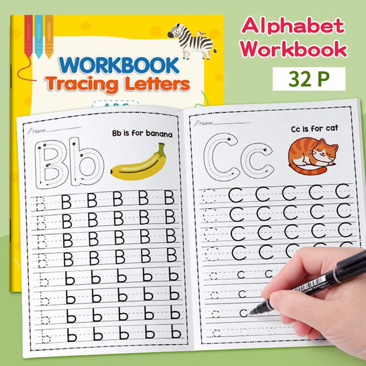 English Letter Uppercase Lowercase Practice Copybook Pen Control Training