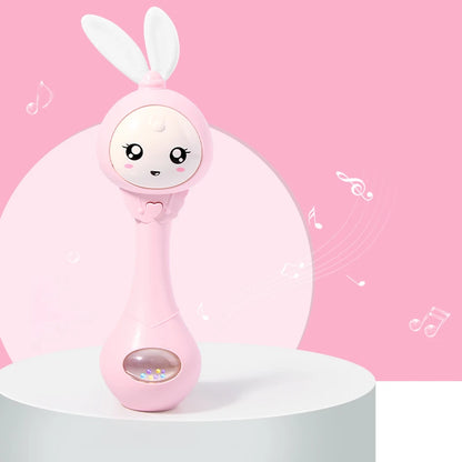 Music and Shine Rattle Toys Rabbit Intelligent Baby Rattles Smart Bunny