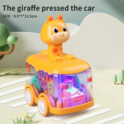 Baby Toy Press and Go Gear Car Toy for Toddlers 1 2 3 Years Old Light