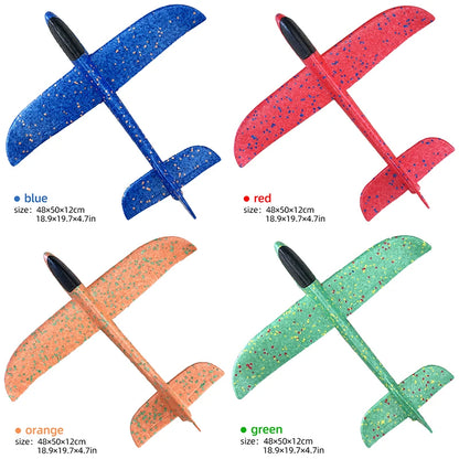 33/50CM Big Foam Plane Glider Hand Throw Airplane Light Inertial Bubble Planes