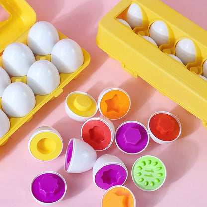 Montessori Games Baby Toy Smart Egg Shape Match Puzzle For Kids
