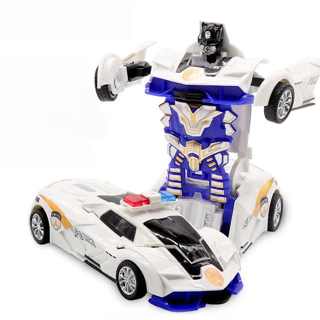 Mini 2 In 1 Car Toys One-key transformable Car Toys Automatic  Robot