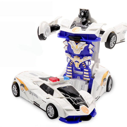 Mini 2 In 1 Car Toys One-key transformable Car Toys Automatic  Robot