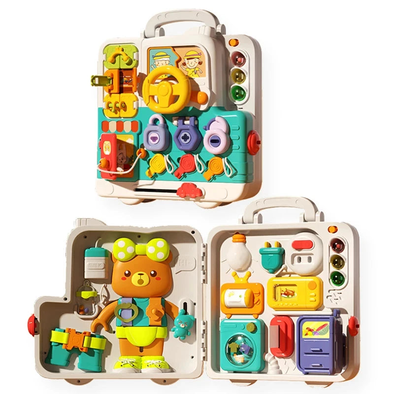 63 in 1 Baby Sensory Busy Board Montessori Toy Music Light Switch