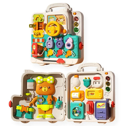 63 in 1 Baby Sensory Busy Board Montessori Toy Music Light Switch