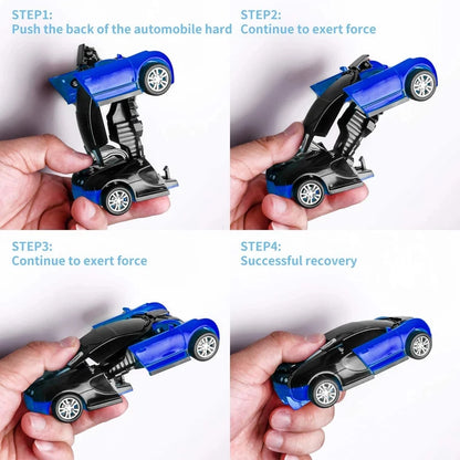 Mini 2 In 1 Car Toys One-key transformable Car Toys Automatic  Robot