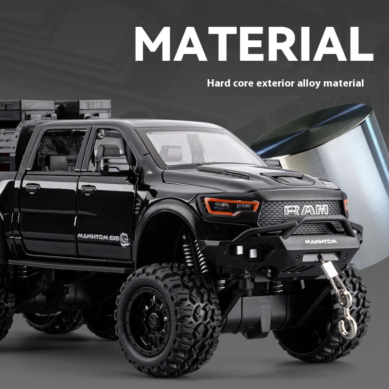Large Size 1:24 Mammoth 6X6 Off-road Pickup Truck Children's Toy Car